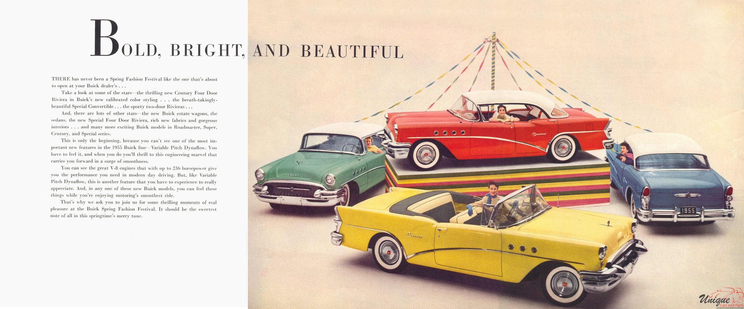 1955 Buick Spring Fashion Festival Brochure Page 1